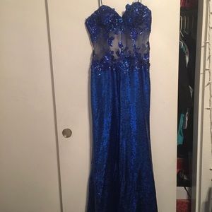 Sequin evening dress.